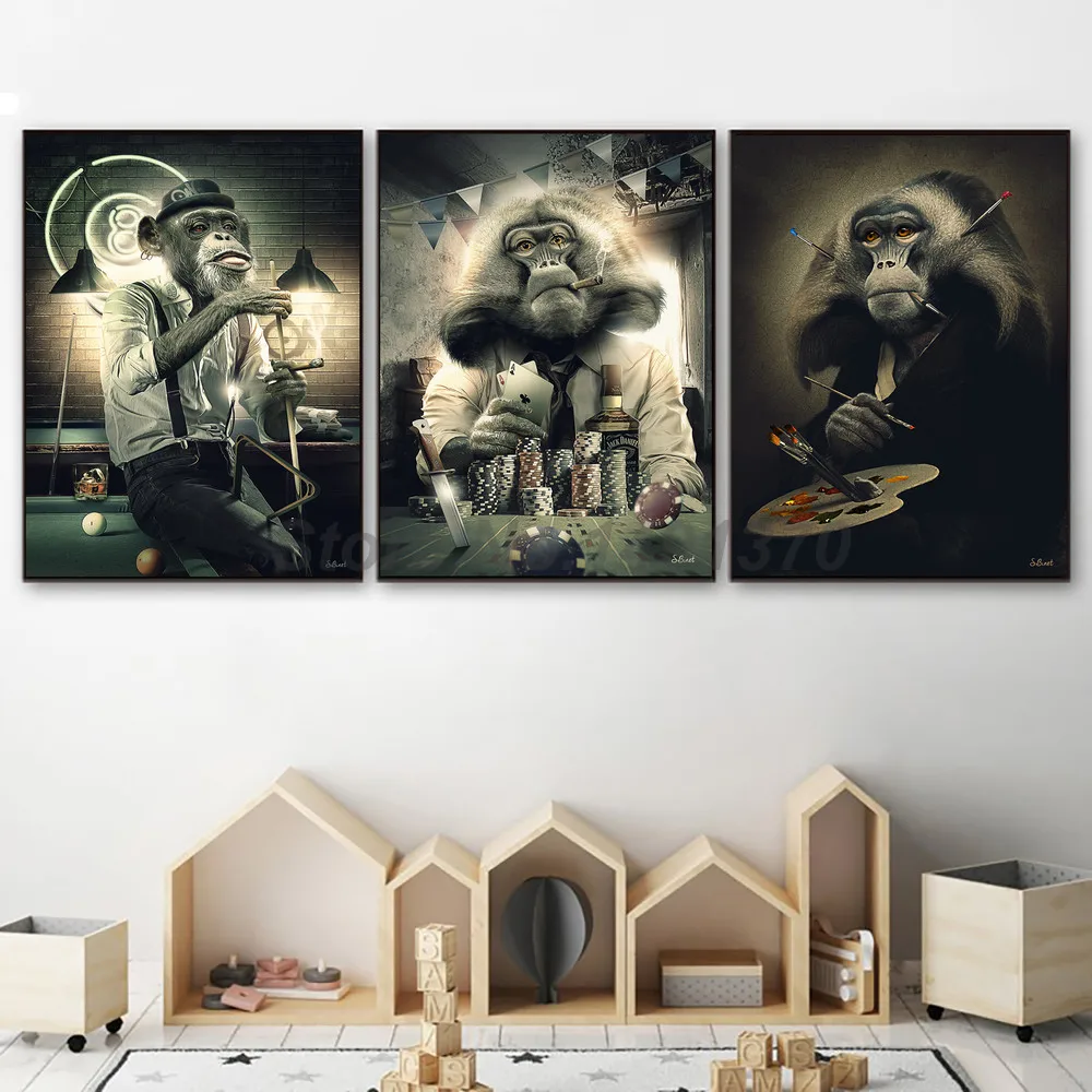 

Настенный плакат Сильвен бнет с фигурным персонажем, макак, абстрактная живопись на холсте, декоративная картина для гостиной и дома