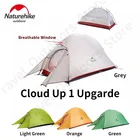Палатка Naturehike Cloud Up на 1 человек, водонепроницаемая нейлоновая палатка для кемпинга на 1 человек, до 1,5 кг, 20D с силиконовым покрытием, туристическая с ковриком