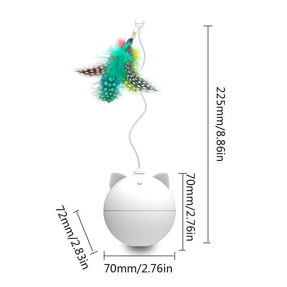 Игрушечный мяч для питомца робот кошка игрушка интерактивный светодиод прокатки