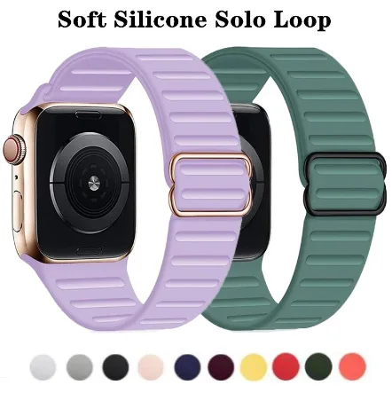 

Solo Loop Silicone Strap For Apple Watch band 45mm 41mm 40mm 44mm correa Bracelet iWatch Series 7 6 4 5 SE 38mm 42mm Watchband
