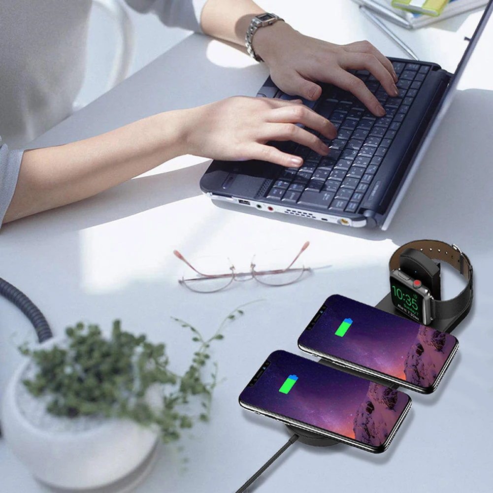 10 Вт Qi Беспроводное зарядное устройство для Iphone X Xs Max Xr 8 быстрая Беспроводная