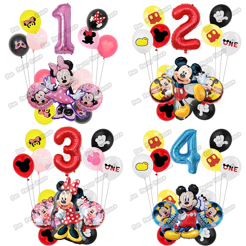 Фольгированные воздушные шары Микки Маус и Минни 1 комплект | Дом сад