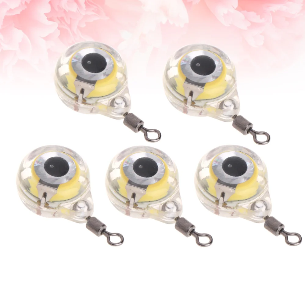 5 шт. светодиодный блёстки глубокий падение подводная наживка круглые ночное