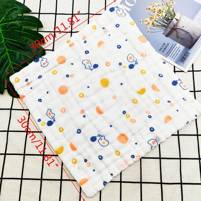 

6 Pcs/Set Baby Infant Feeding Bibs Absorbent Soft Muslin Gauze Burp Saliva Towel