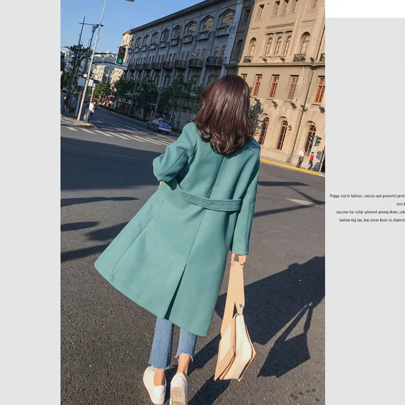 Осенне зимние женские шерстяные пальто 2019 Корейская версия высококачественные