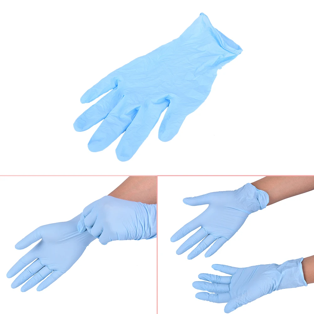 New 10pcs Disposable Blue Gloves Medical Tattoo Cleaning Supplies Household Tattoo Accessories Permanent Makesup