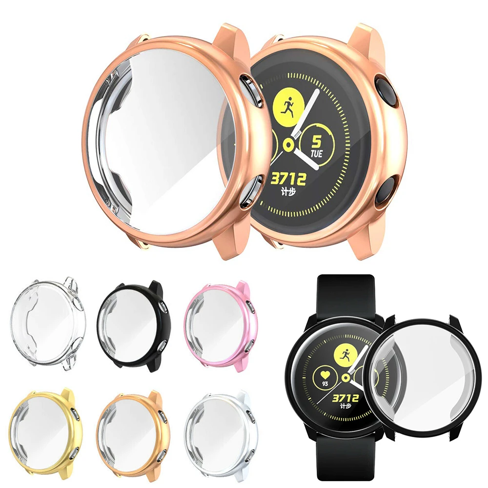 Чехол из ТПУ для Samsung Galaxy Watch Active 40 мм 44 защитная пленка полное покрытие