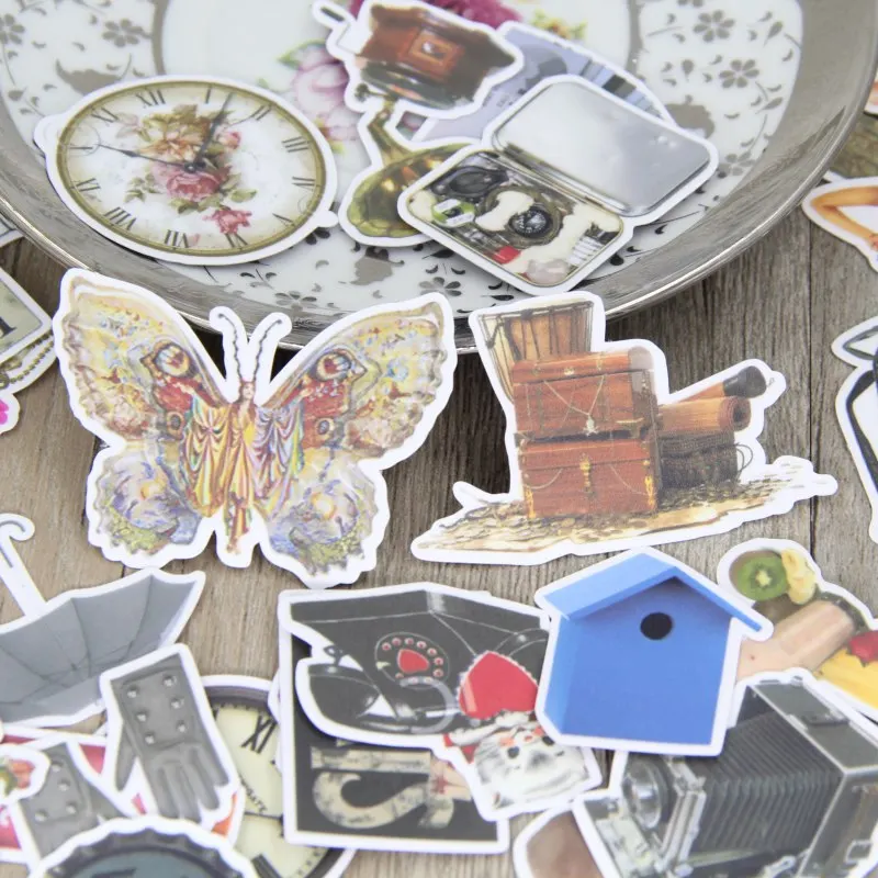 

34pcs Retro life items stickers/Scrapbooking Stickers /Decorative Sticker /DIY Craft Photo Albums