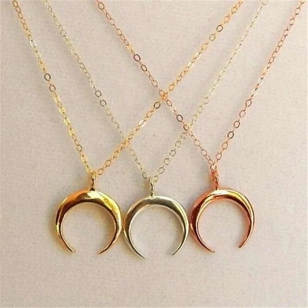 Богемские ожерелья двухслойная Женская цепочка на ключицы луна кулон чокер