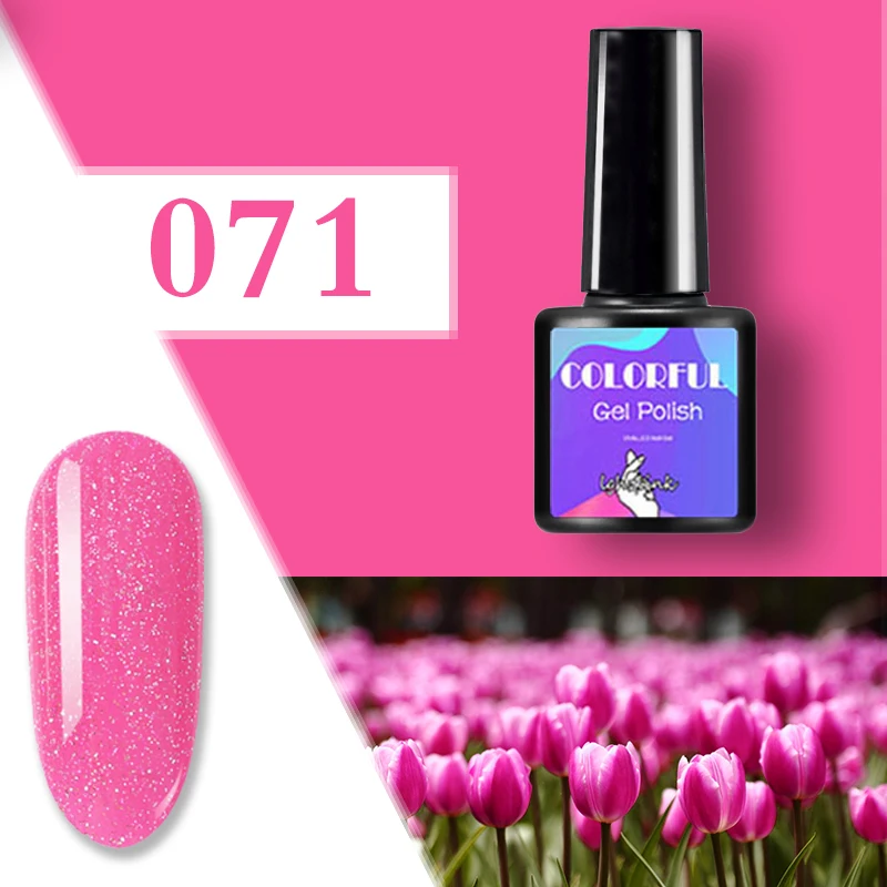 071 7,5 мл неоновый Гель-лак для ногтей Uv/Led Гель-лак праймер Gellak УФ-гель для ногтей основа и верхнее покрытие Полупостоянный УФ-лак - Цвет: 071
