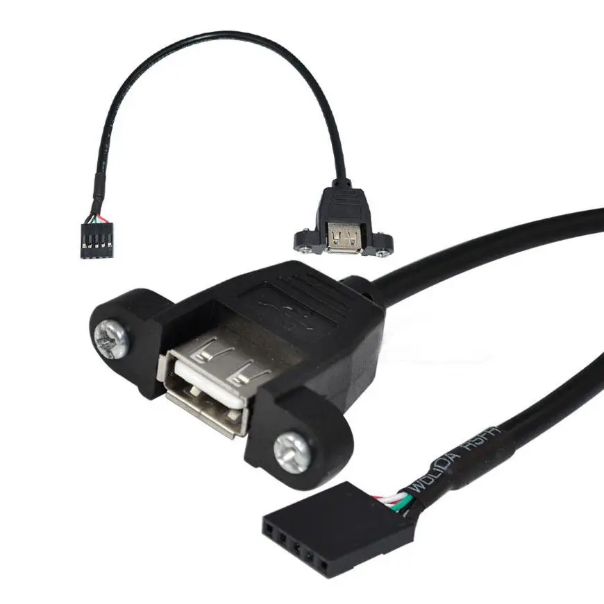 USB Tpye A гнездовая панель с адаптером для винтов Dupont 2 54/5Pin Удлинительный кабель