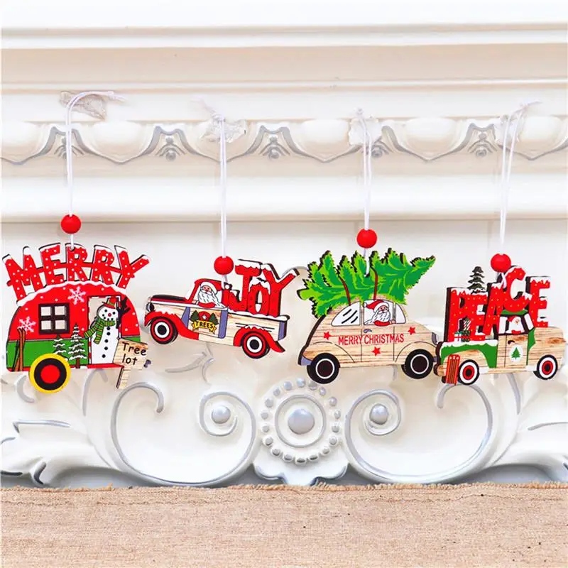 

Деревянное Рождественское украшение для автомобиля, Рождественское украшение для дома, подарок Санта-Клауса, игрушки, подвесной декор, Рождество, Новый год 2021