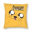 Чехол для подушки Приключения Time Jake The Dog 40x40, домашний декор, 3D печать, оранжевая ТВ-серия, чехол для дивана, двусторонний