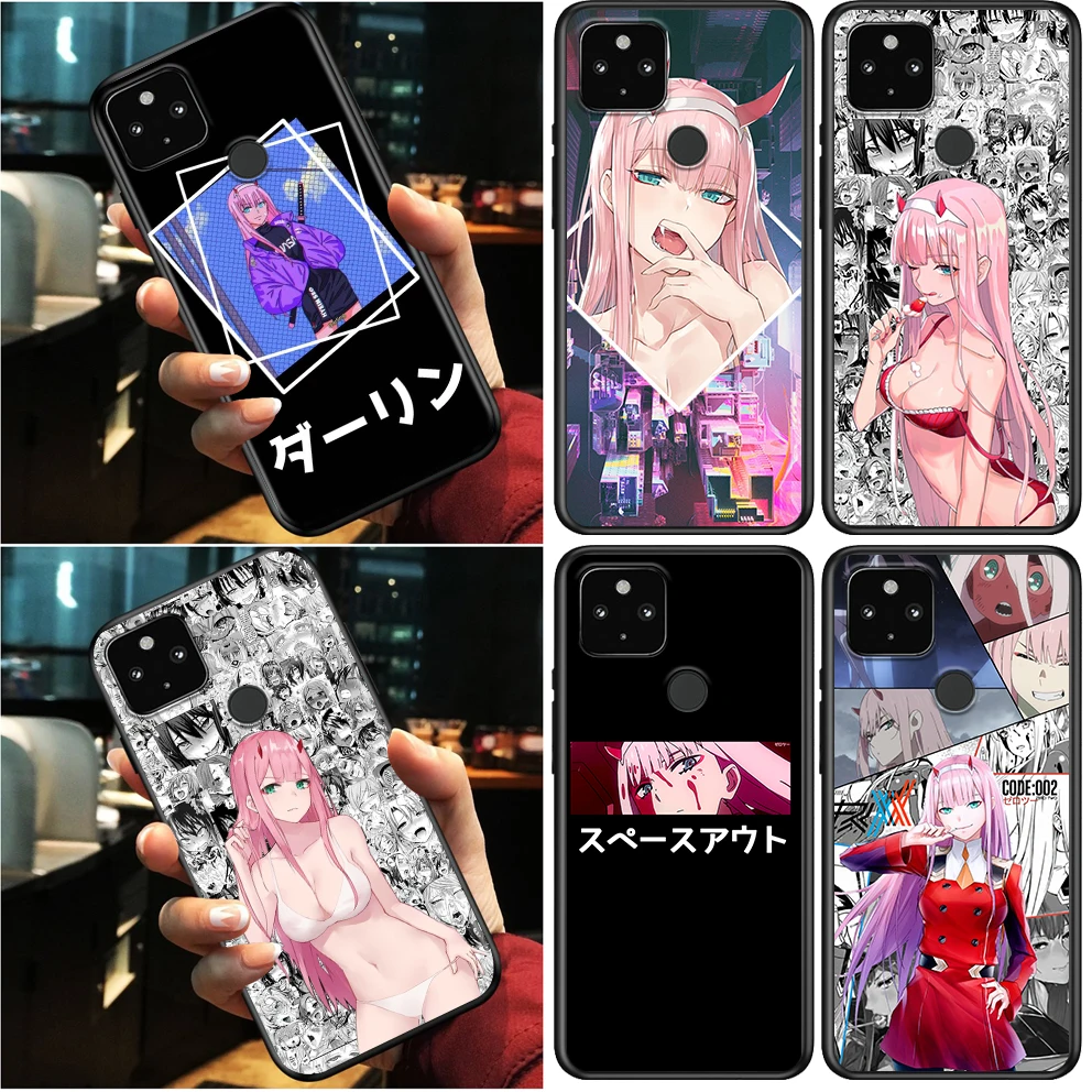 

Darling In The Franxx Anime Shockproof Cover for Google Pixel 5 4 5A 4A XL 5G Black Phone Case Shell Soft Fundas Capa