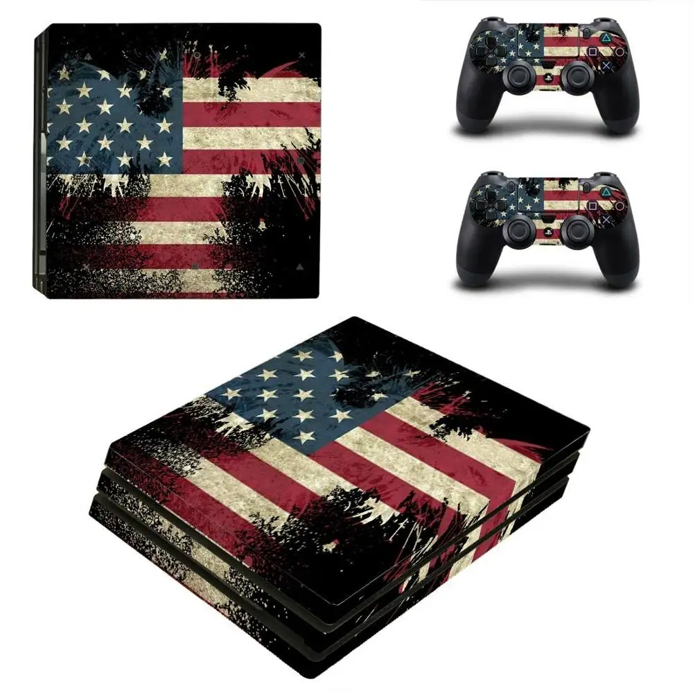 Наклейка с американским флагом США для PS4 Pro наклейка s Play station 4 наклейки PlayStation