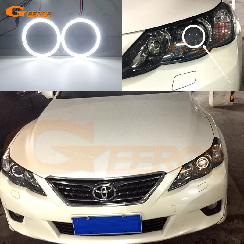 

Для Toyota MARK X II 2009 2010 2011 до рестайлинга лица ультра яркий SMD СВЕТОДИОДНЫЙ ангельские глазки гало кольца Дневной светильник аксессуары для стай...