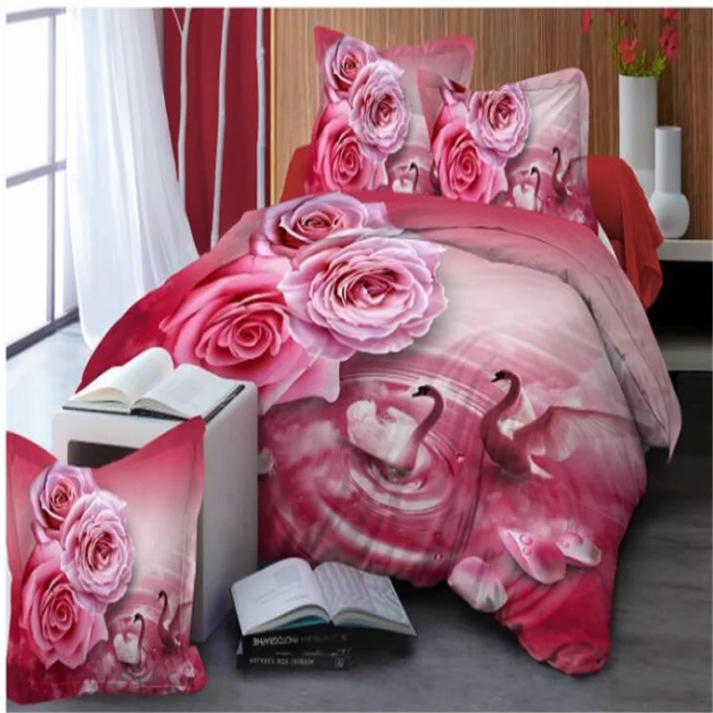 

Beautiful Flowers Bedding Set Duvet Cover Set 3d Bedding Set Fashion Design duvet cover flat sheet pillowcase