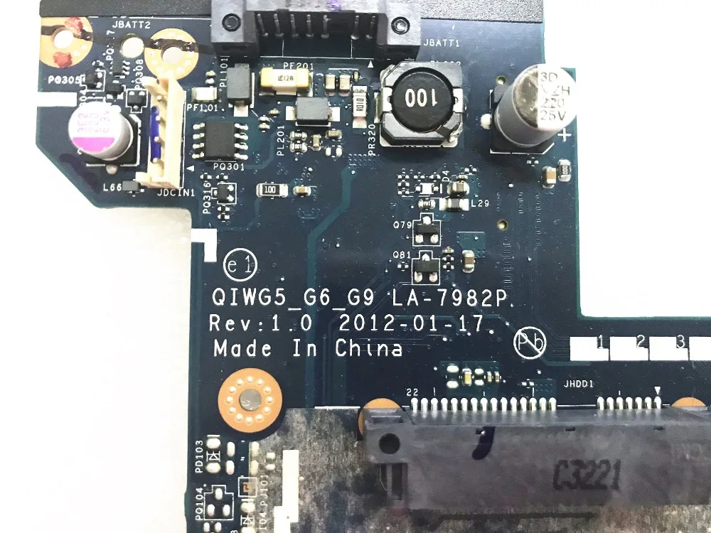 LA-7982P, Высококачественная материнская плата для ноутбука lenovo G580, материнская плата G580 P580 QIWG5_G6_G9, протестированная на