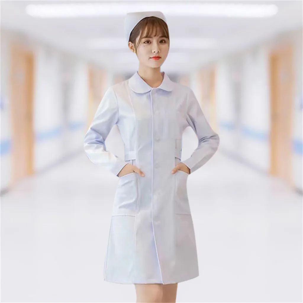 

Beautician Work Clothes Female Spa Uniform Health Workers Nurse Uniforms Dress Beauty Salon White Dress SPA Workwear Overalls A5