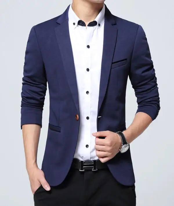 Мужской Блейзер повседневные Костюмы приталенные блейзеры высокого качества