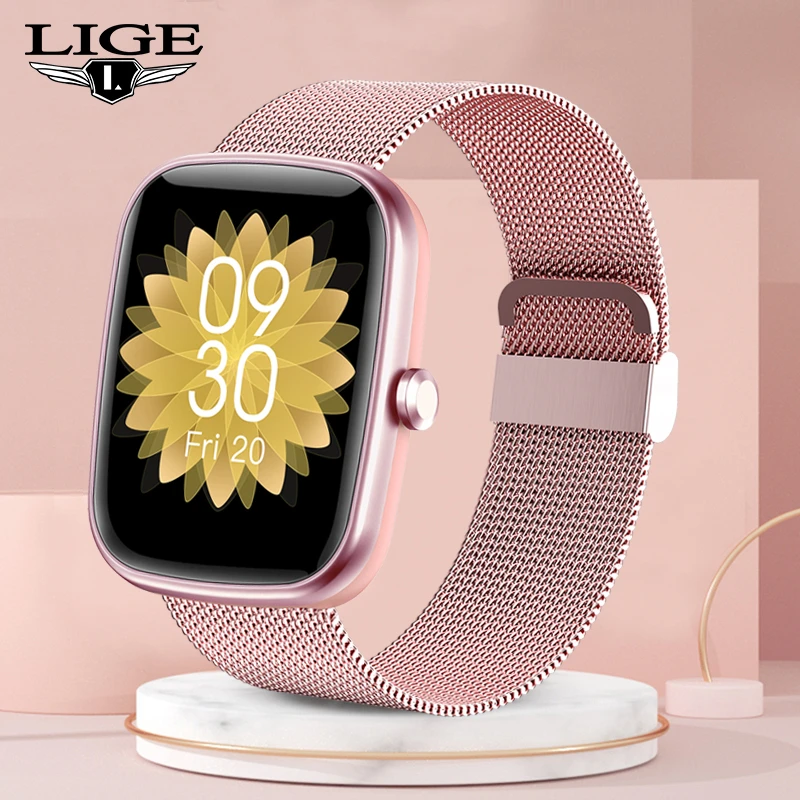 

Смарт-часы LIGE женские с пульсометром и фитнес-трекером