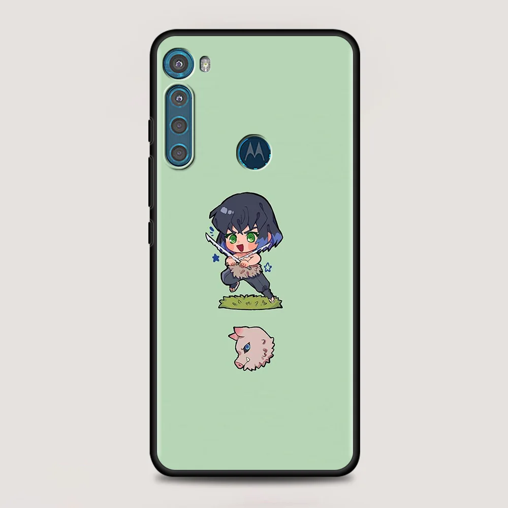 demon slayer cute for motorola one fusion case for moto g10 g9 g8 plus play power one g20 g30 g40 g50 g60 edge 20 phone shell free global shipping