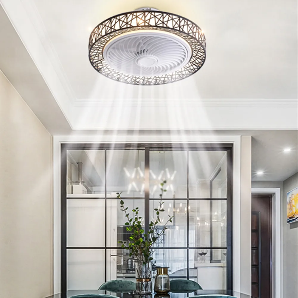 Вентилятор потолочный светодиодный бесшумный 50 см с ДУ | Освещение