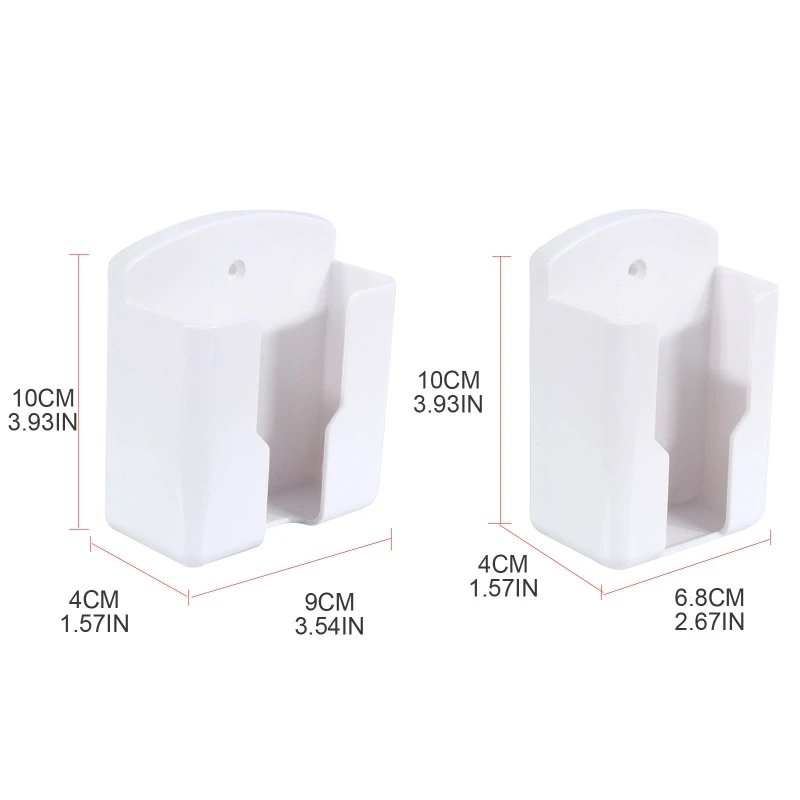 home appliance wall mounted organizer storage box remote control mobile phone plug charging holder for home decor hotel office free global shipping