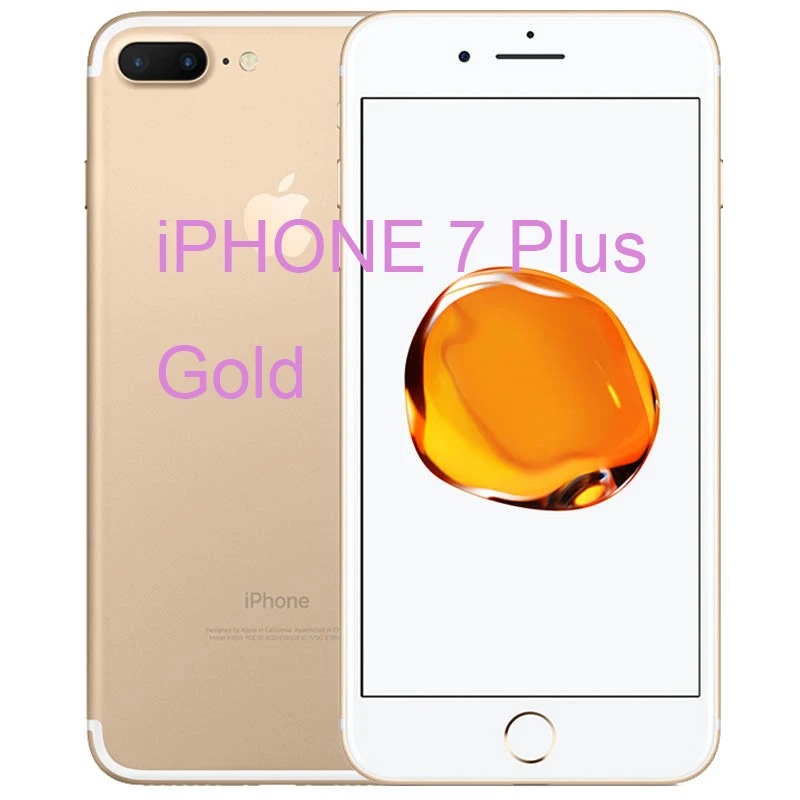 Разблокированный Apple iPhone 7/iPhone 7 Plus четырехъядерный мобильный телефон 12,0 МП камера 32G/128G/256G Rom IOS Телефон с отпечатком пальца - Цвет: iphone 7 Plus Gold