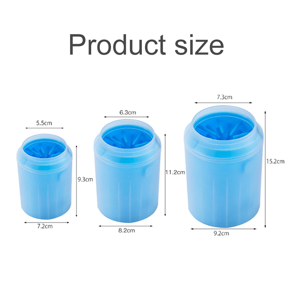 

Portable Cats Dog Paw Washing Silicone Brush Cup Pet Foot Cleaning Tool Cleaner Bucket-shaped Wear-resistant Cleaning Supplies