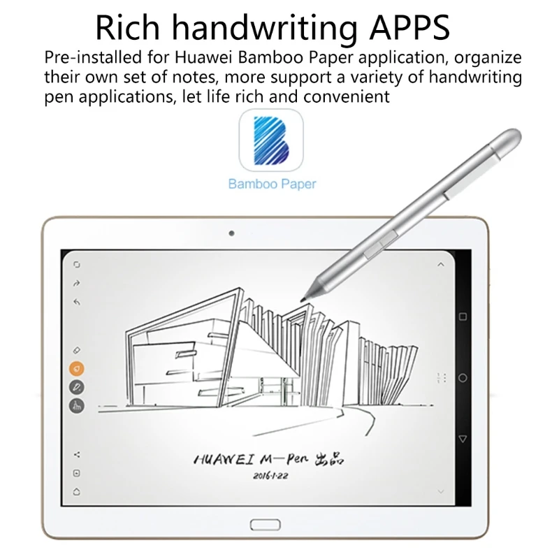 

Capacitive Active Stylus Pen M-Pen for huawei MediaPad M2 10.0 A01W A01L M5 Pro 28GE
