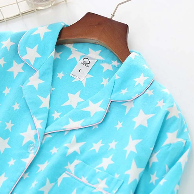 2020 осень зима новые женские пижамы небесно голубого цвета комплект одежды для