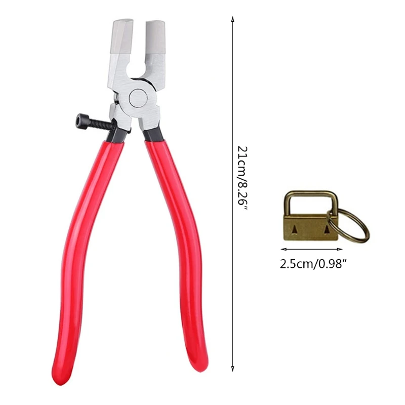 

60 Pcs 2.5cm Key Fob Keychain Hardware with Pliers Tool Set for Wristlet Clamp