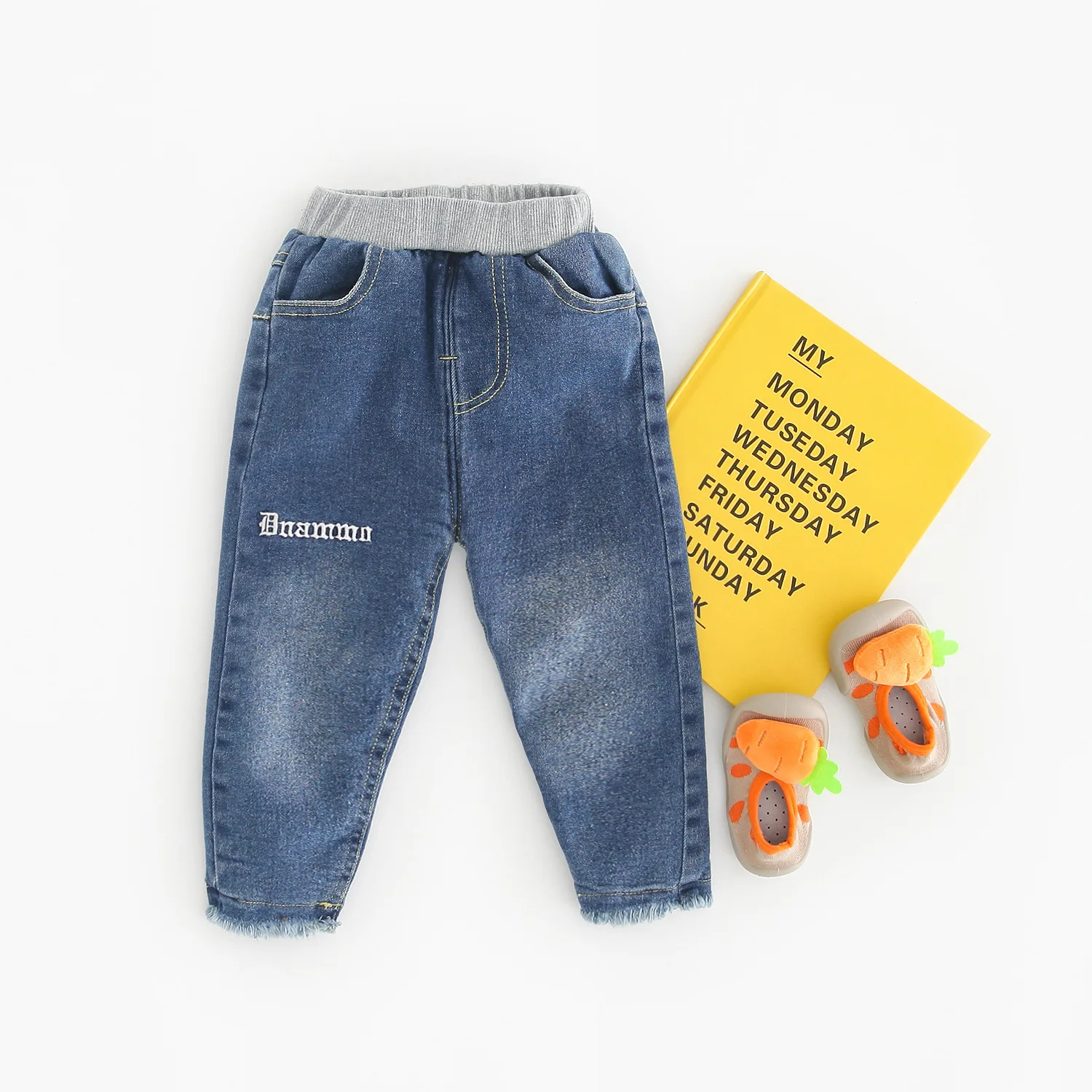 Джинсы с вышивкой для девочек 0 8 лет|girls holes|girls denim pantskids pants |