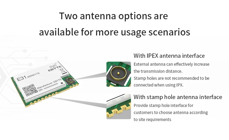AX5243 433 МГц SPI SMD беспроводной приемопередатчик IoT модуль двойная антенна IPEX низкая мощность E31-400M17S для ddc duc ddc приемопередатчик