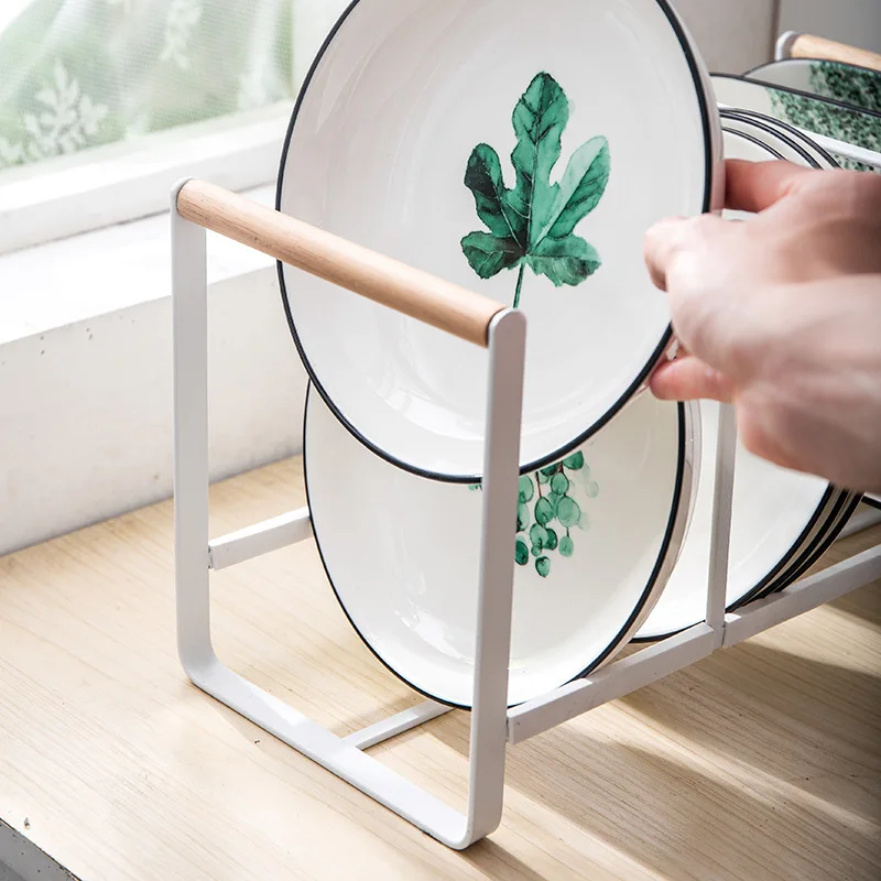 Японский стеллаж для слива посуды металлическая разделочная доска держатель