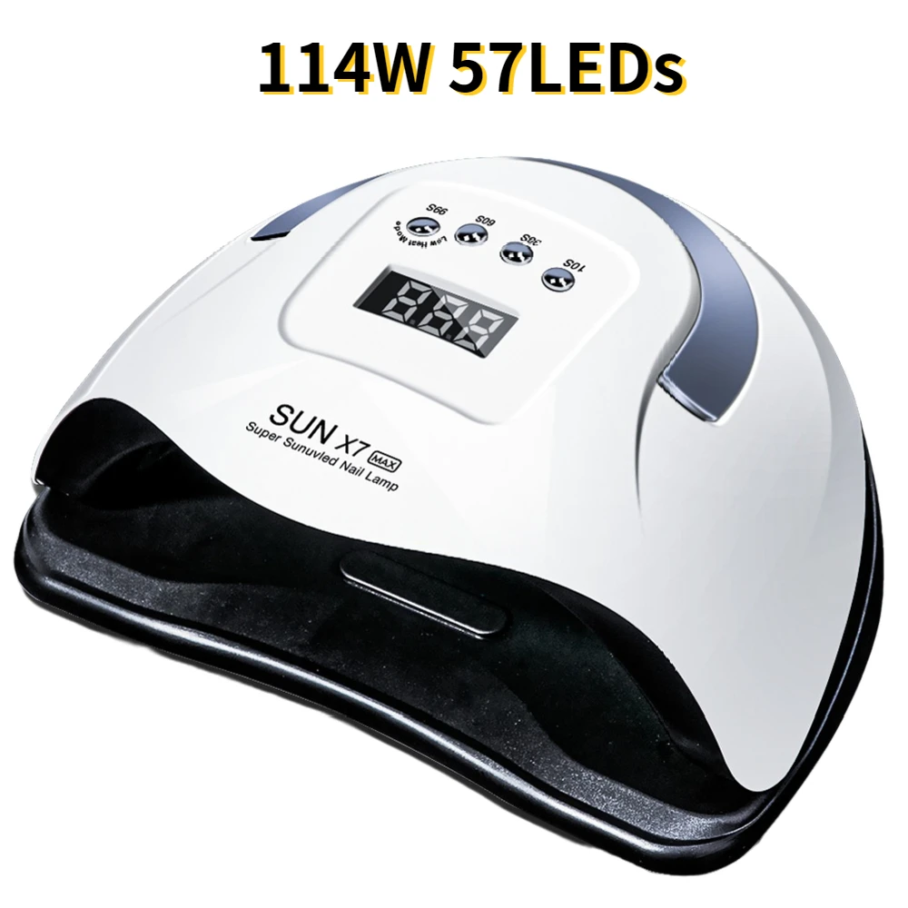 Новинка SUN X7MAX 114 Вт Светодиодная лампа для сушки ногтей машина УФ гель лака