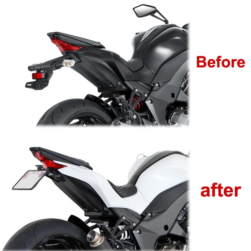 Держатель для фиксации заднего хвоста Kawasaki Z1000 Z1000R 2014 2016 2017 2018 2019 2020|Номерной знак|
