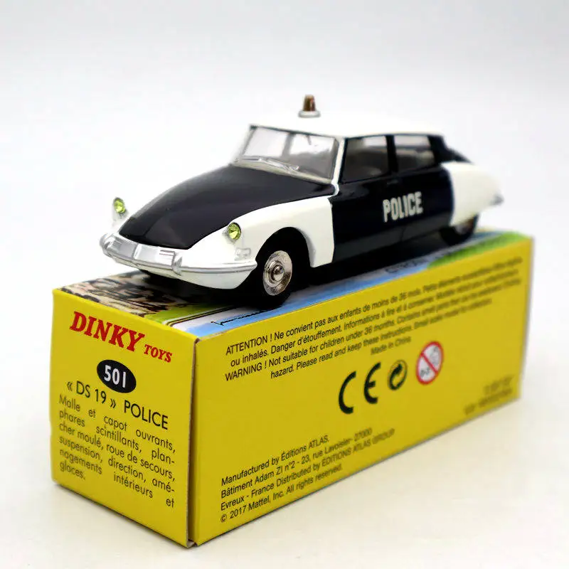 Атлас 1/43 Dinky игрушки 501 Citroen DS 19 модели полиции литые коллекционные автомобили