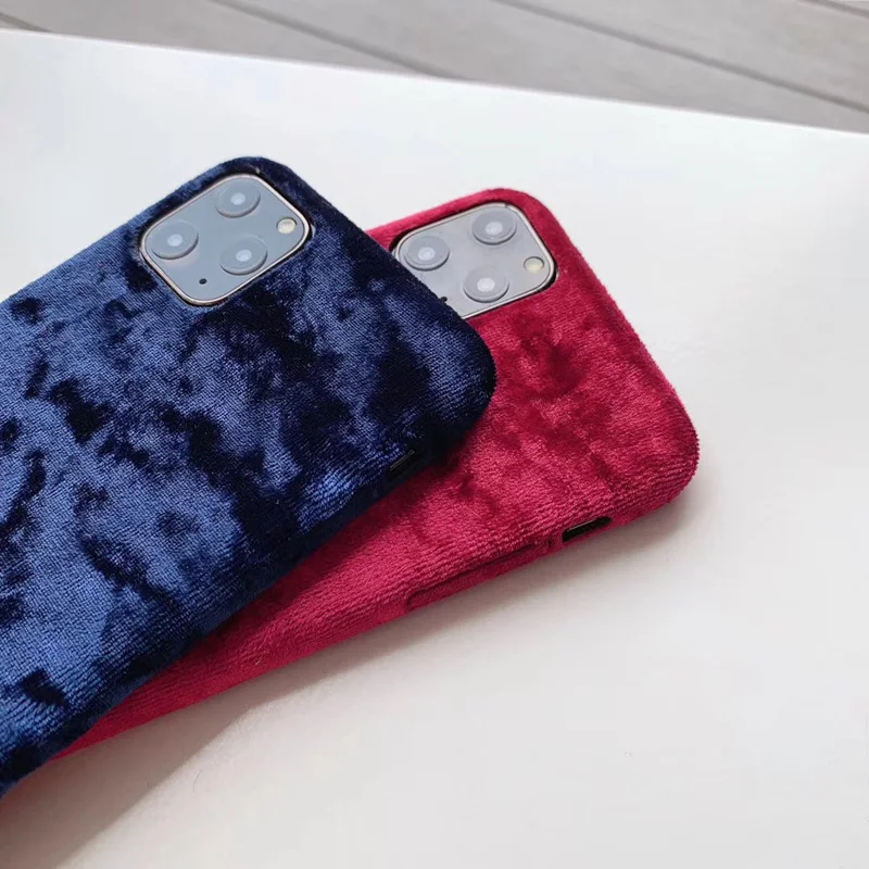 Ретро мягкий бархатный чехол для телефона для iPhone 11 Pro Xs Max Xr X роскошный теплый плюшевый чехол для iPhone 6 6s 7 8 Plus
