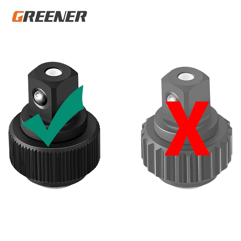 Гаечный ключ GREENER Трещоточный инструмент 1/2 дюйма 1/4 3/8 для ремонта автомобиля