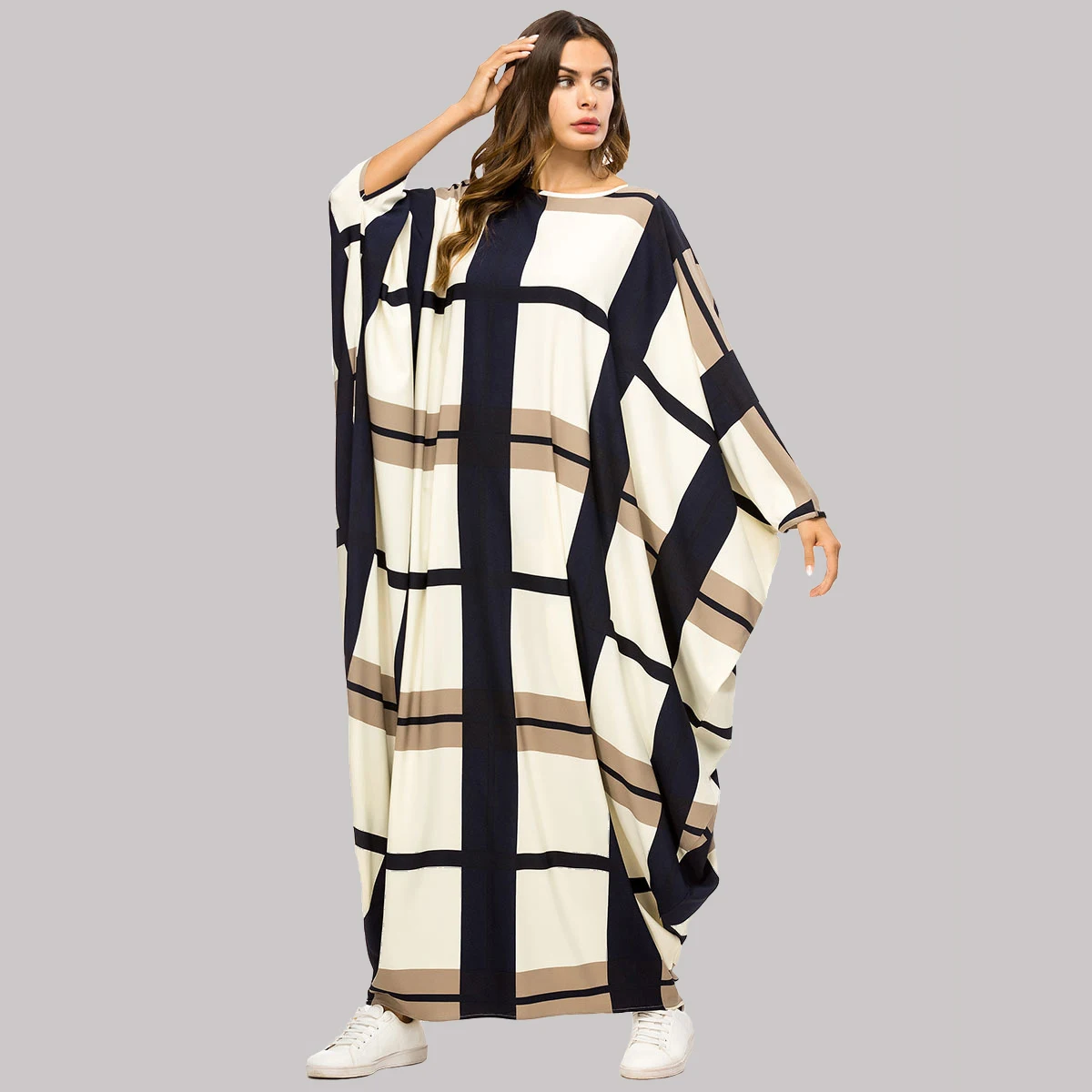 Женское длинное платье Кафтан с рукавами летучая мышь|Мусульманская одежда| |