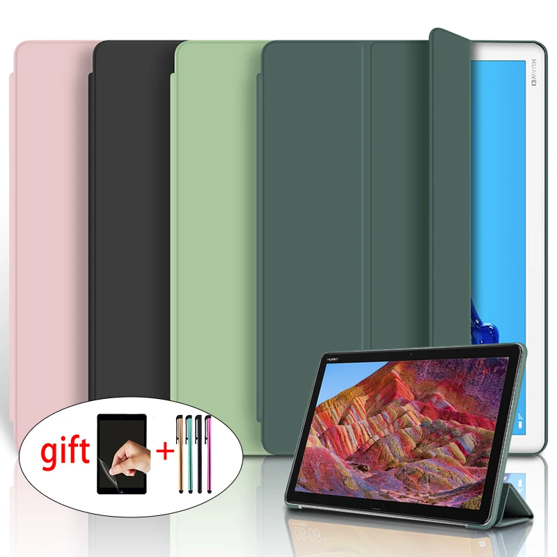 

Чехол из искусственной кожи для Huawei MediaPad M5 lite 10 10,1 дюймов, чехол для планшета Huawei MatePad 10,4 Pro 10.8, чехол для телефона + пленка + ручка