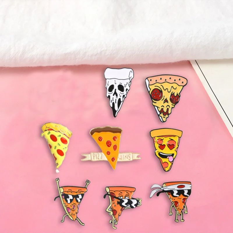 Пицца выиграет забавные дизайнерские значки Броши серии пиццы прекрасный
