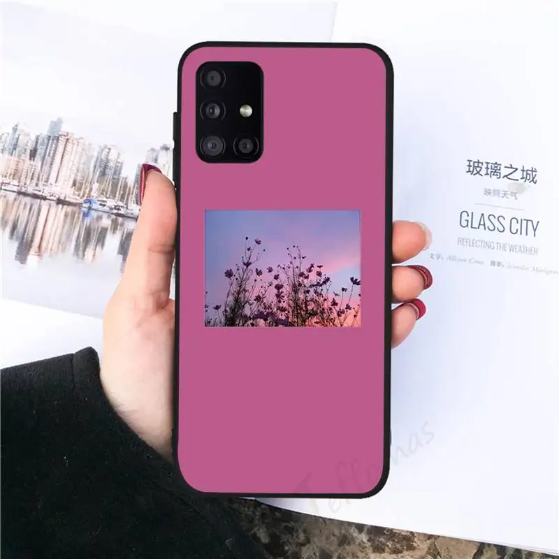 

Art pink paterrn flower Flower Sea Phone Case For Samsung galaxy S 7 8 9 10 20 edge A 6 10 20 30 50 51 70 note 10 plus