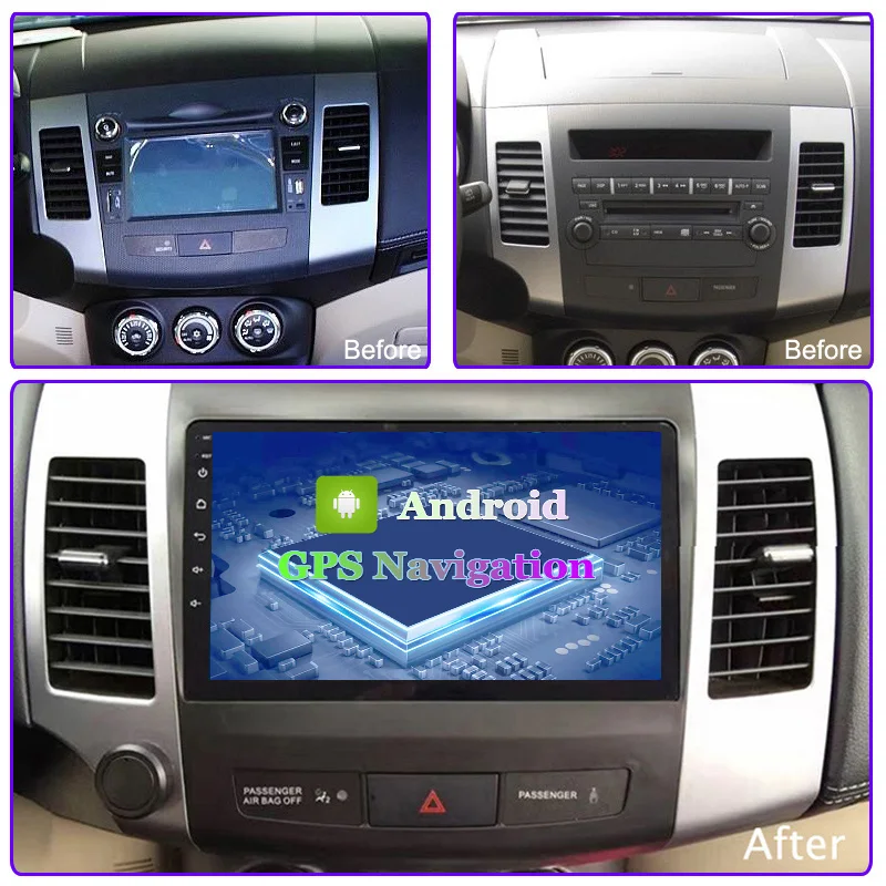 4G LTE 2G RAM 9 дюймов Android 10 автомобильный DVD GPS-навигатор для Mitsubishi Outlander 2006-2012