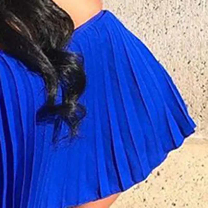 Бохо сексуальное со спущенными плечами Плиссированное Длинное Макси платье