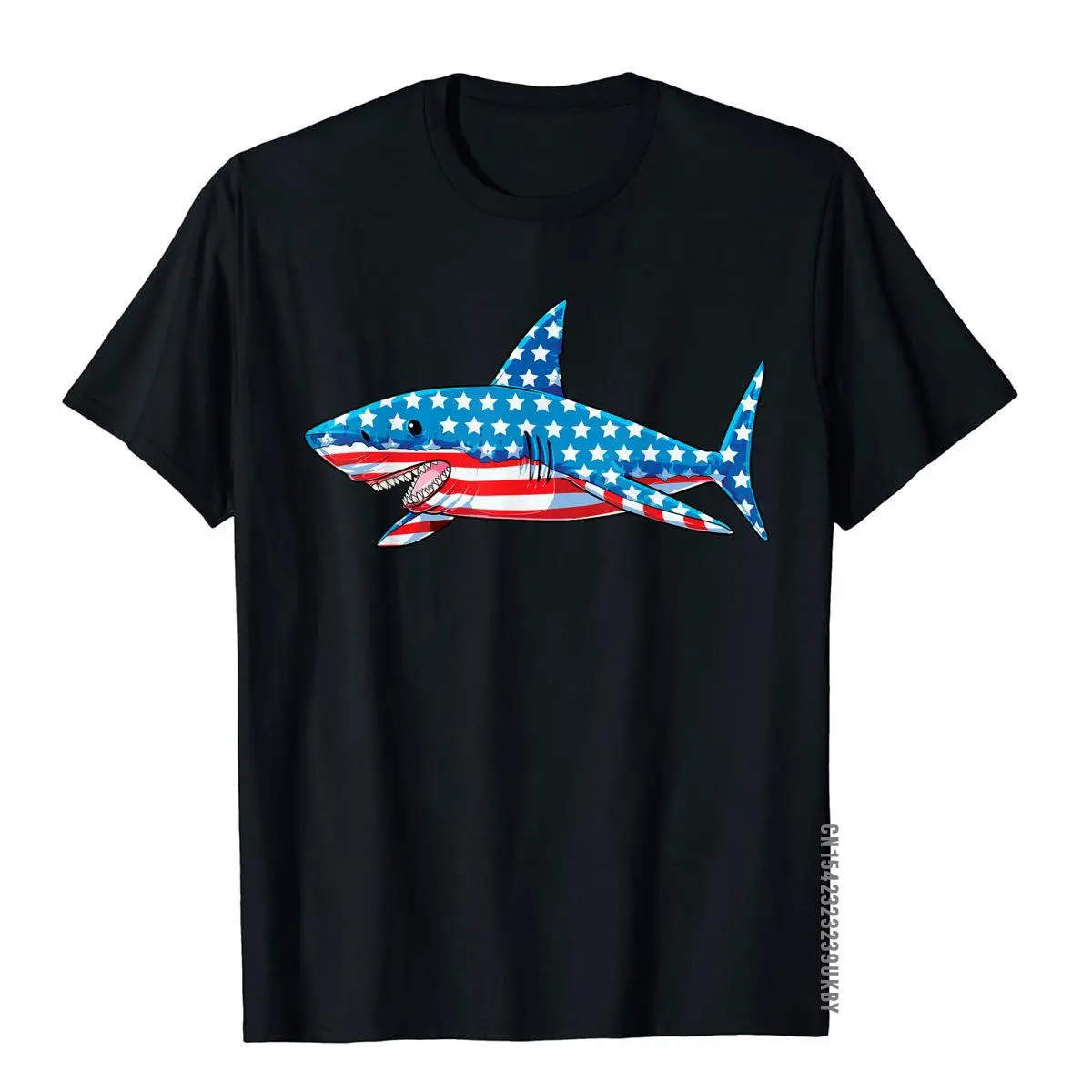 

Shark 4th Of July American Flag Boys Kids Men Jawsome Youth T-Shirt T Shirts Casual Funky Men Tops & Tees 3D Printed Cotton