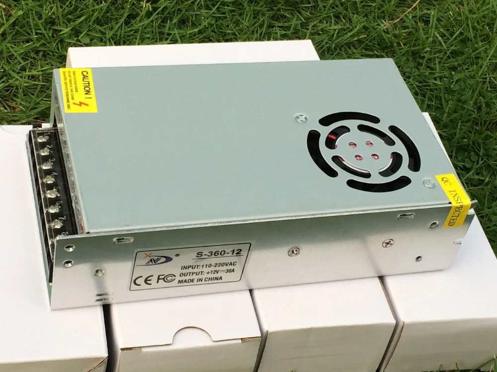 

10pcs12V 30A 360W switching power supply adapter led strip light transformer led driver 12v dhl free shipping