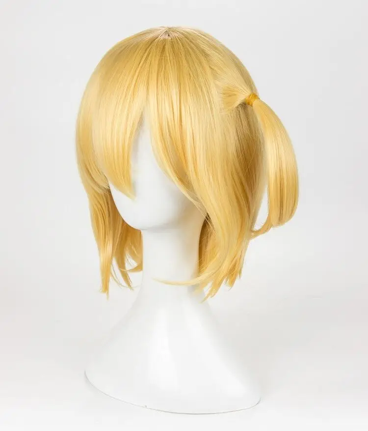 Haikyuu! Hitoka Yachi Wig Косплей парик короткий золотой + бесплатная шапочка для